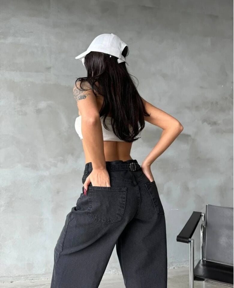 Kemer Toka Detaylı Baggy Pantolon